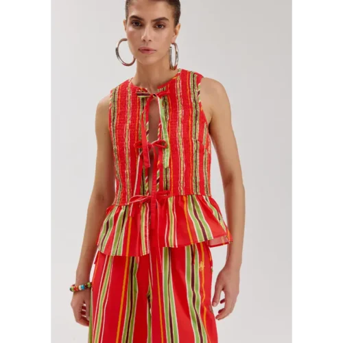 hs6p409 Multi Stripe1 Harper&Yve Gilet Cindy HS6p409 1293 Multi Stripe
