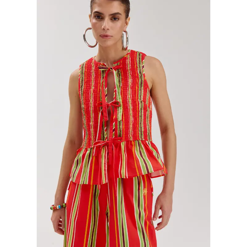 hs6p409 Multi Stripe1 Harper&Yve Gilet Cindy HS6p409 1293 Multi Stripe