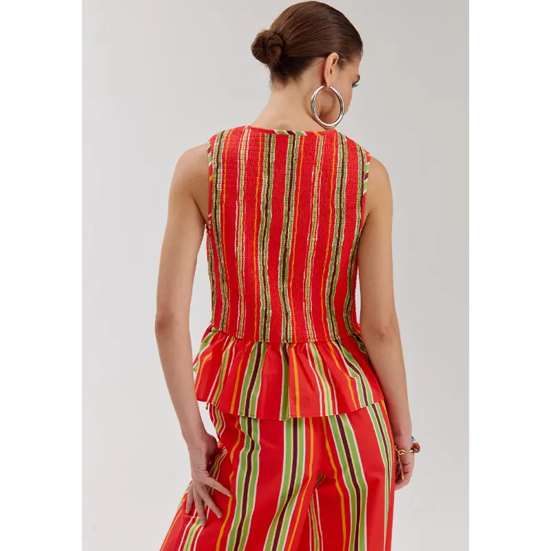 hs6p409 Multi Stripe2 Harper&Yve Gilet Cindy HS6p409 1293 Multi Stripe