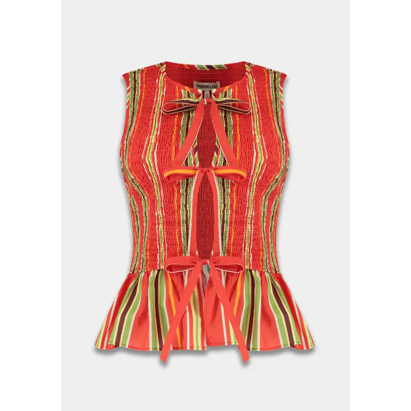 hs6p409 Multi Stripe5 Harper&Yve Gilet Cindy HS6p409 1293 Multi Stripe