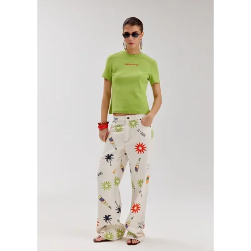 hs6p415 Groen1 Harper&Yve T-Shirt Cammy HS6p415 518 Herbal Garden
