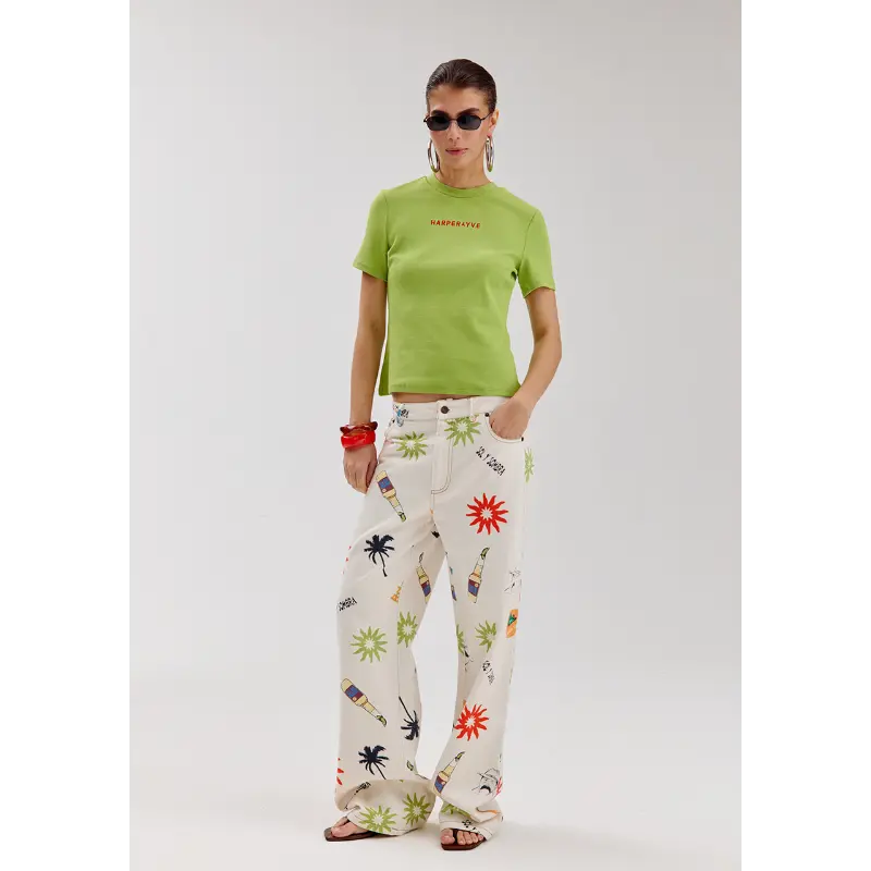 hs6p415 Groen1 Harper&Yve T-Shirt Cammy HS6p415 518 Herbal Garden