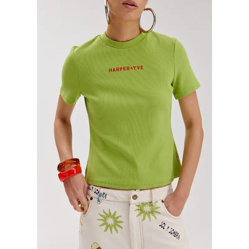 hs6p415 Groen2 Harper&Yve T-Shirt Cammy HS6p415 518 Herbal Garden