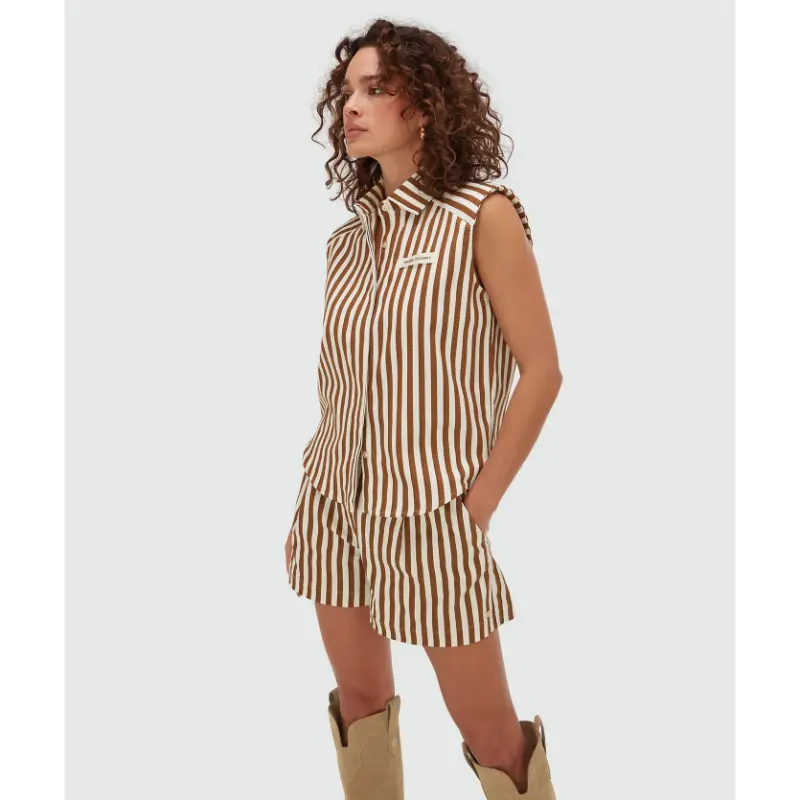 jv-2604-0109 Brown02 Josh V Blouse Suusa JV-2604-0109 635 Mocha Brown
