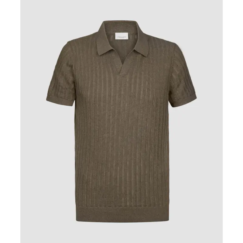 ppxd10002c Dark Brown1 Profuomo Polo PPXD10002c Bruin