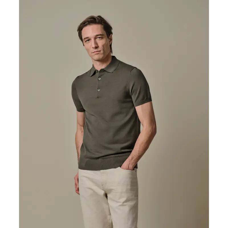 ppxd10007b Brown2 Profuomo Luxury Polo PPXD10007b Bruin