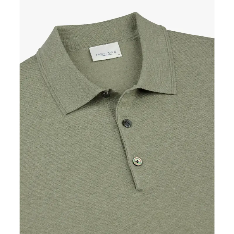 ppxd10007d Mid Green3 Profuomo Luxury Polo PPXD10007d Groen