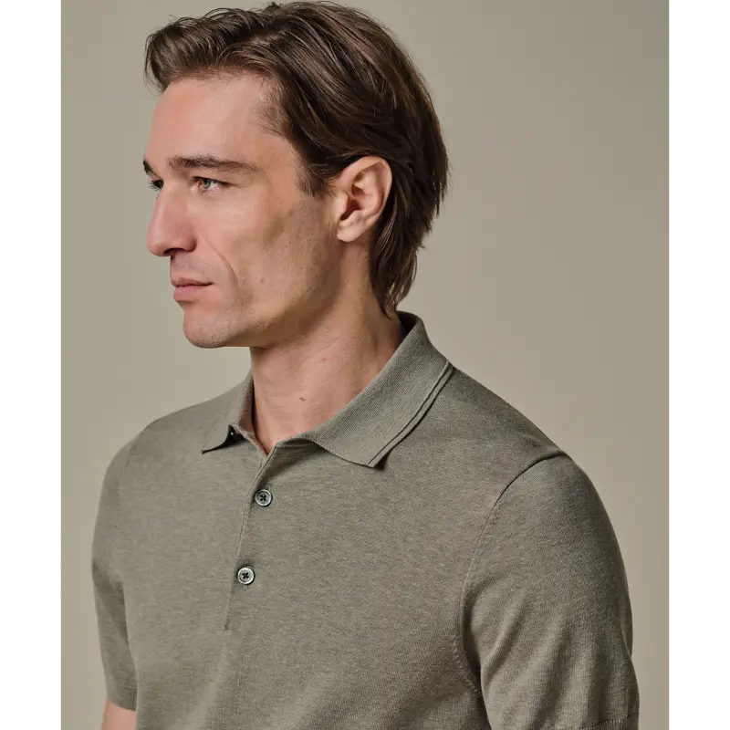 ppxd10007d Mid Green4 Profuomo Luxury Polo PPXD10007d Groen