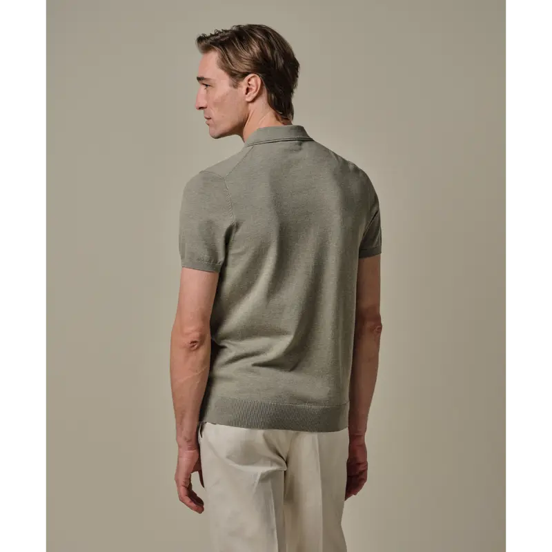 ppxd10007d Mid Green5 Profuomo Luxury Polo PPXD10007d Groen