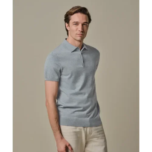ppxd10007g Blue2 Profuomo Luxury Polo PPXD10007g Blauw