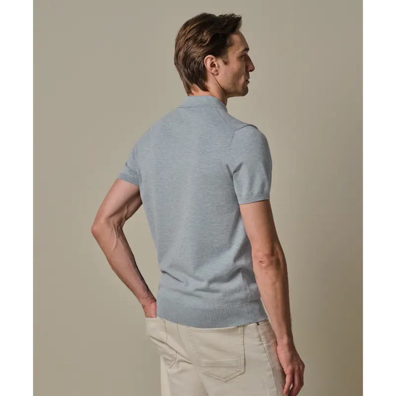 ppxd10007g Blue5 Profuomo Luxury Polo PPXD10007g Blauw
