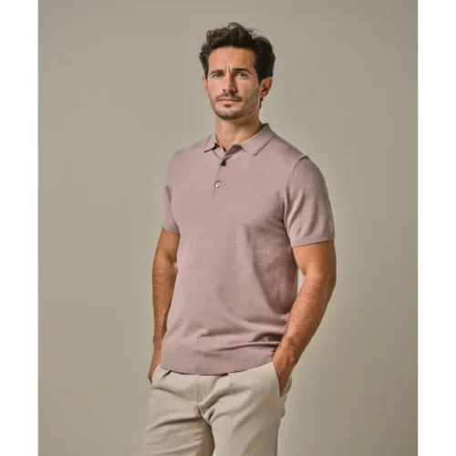 ppxd10007i Dark Pink4 Profuomo Luxury Polo PPXD10007i Roze