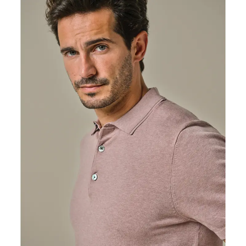 ppxd10007i Dark Pink5 Profuomo Luxury Polo PPXD10007i Roze
