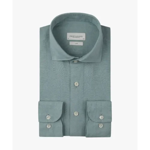 ppxh10017l Blue1 Profuomo Overhemd PPXH10017l Blauw