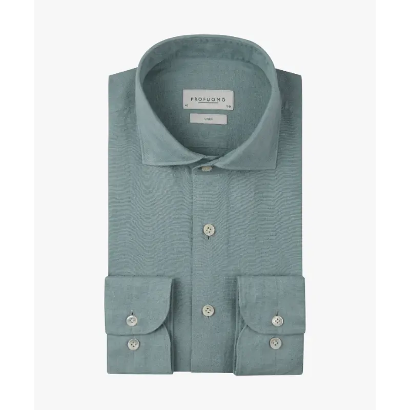 ppxh10017l Blue1 Profuomo Overhemd PPXH10017l Blauw