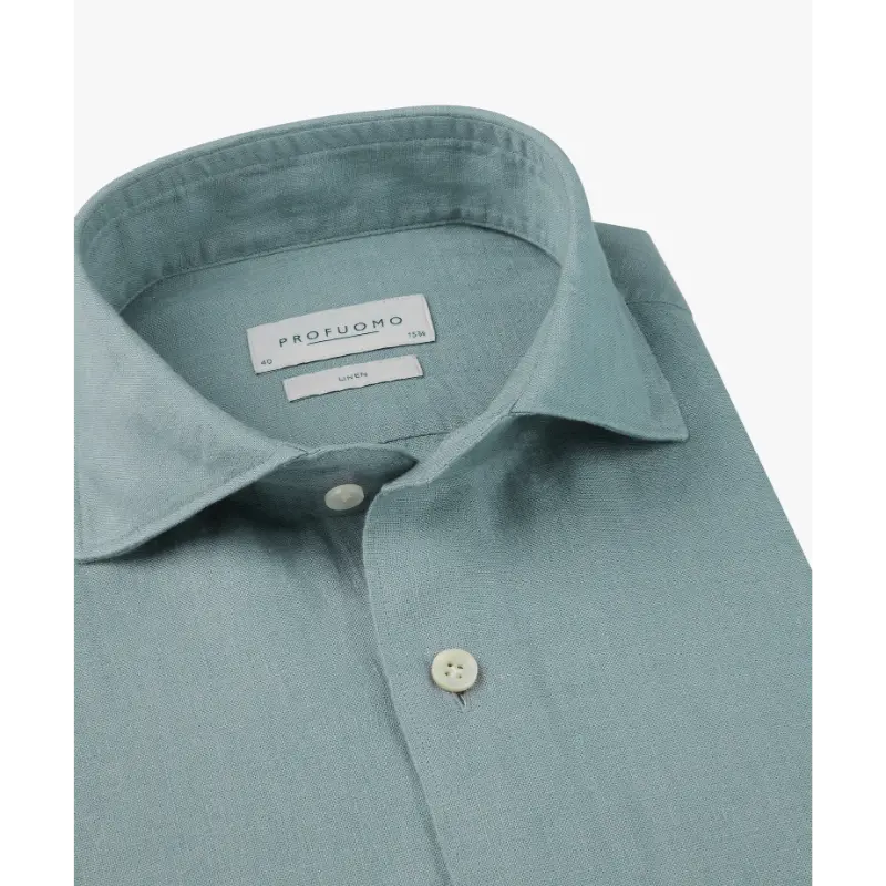 ppxh10017l Blue2 Profuomo Overhemd PPXH10017l Blauw