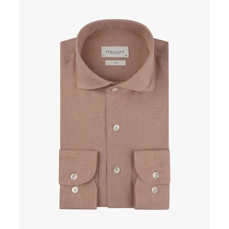 ppxh10017n Dark Pink1 Profuomo Overhemd PPXH10017n Roze