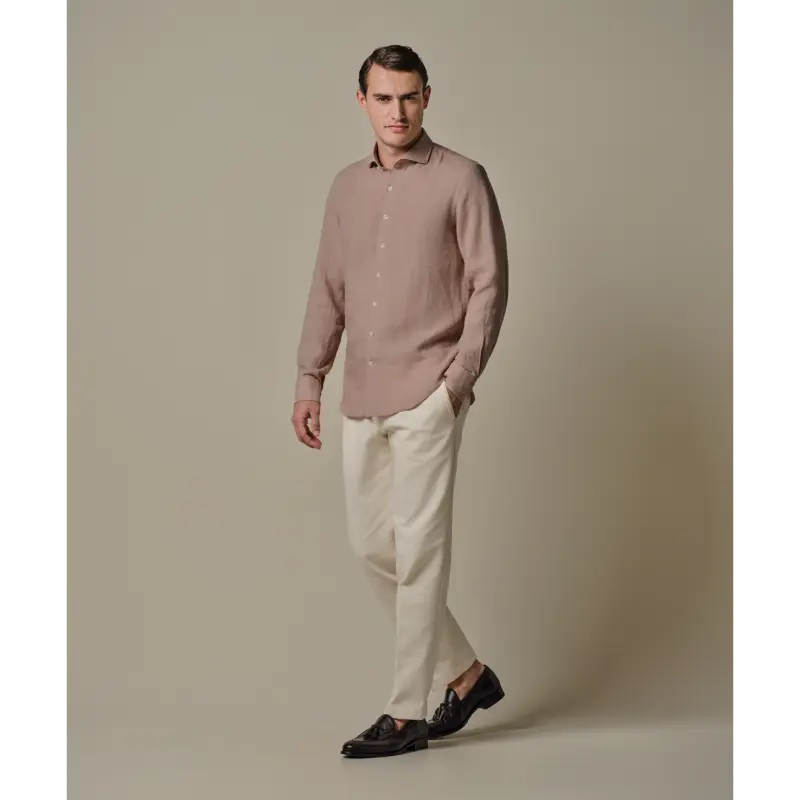 ppxh10017n Dark Pink2 Profuomo Overhemd PPXH10017n Roze