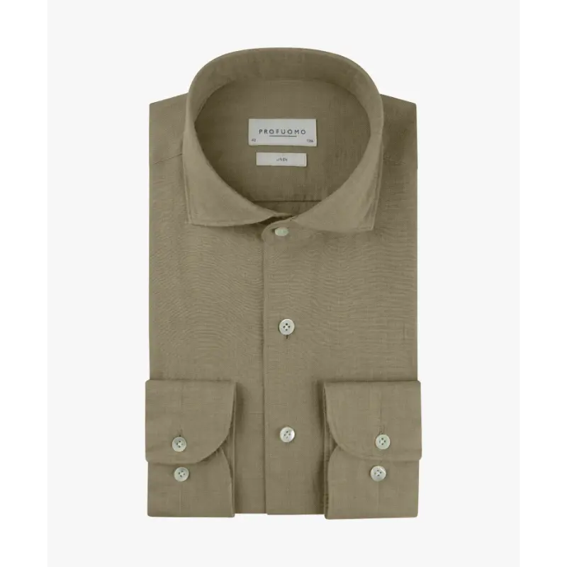 ppxh10017p Mid Green1 Profuomo Overhemd PPXH10017p Groen