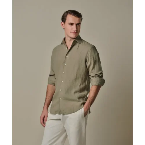 ppxh10017p Mid Green2 Profuomo Overhemd PPXH10017p Groen