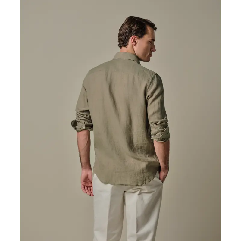 ppxh10017p Mid Green5 Profuomo Overhemd PPXH10017p Groen