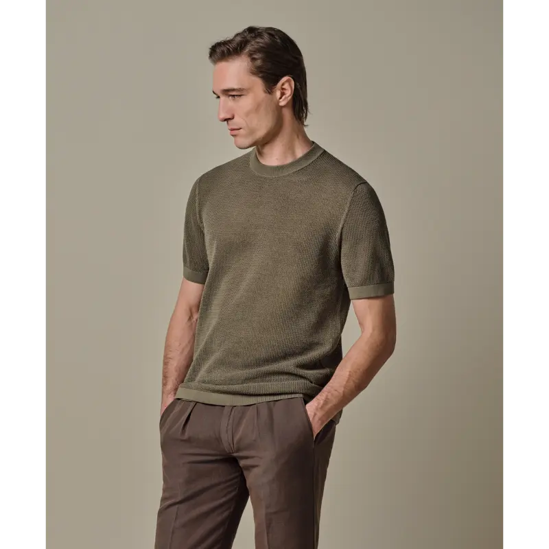 ppxt10011b Light Brown2 Profuomo T-Shirt PPXT10011b Bruin