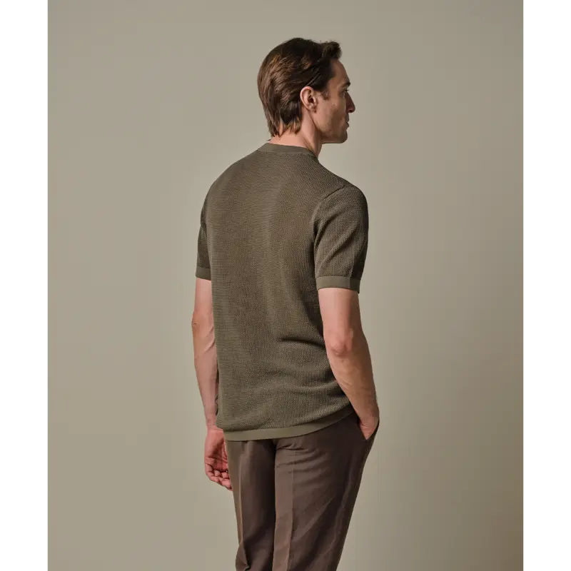 ppxt10011b Light Brown5 Profuomo T-Shirt PPXT10011b Bruin
