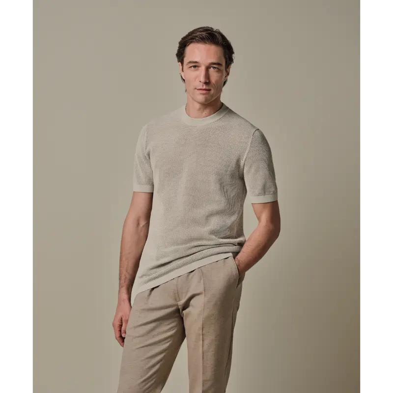 ppxt10011e Beige2 Profuomo T-Shirt PPXT10011e Beige