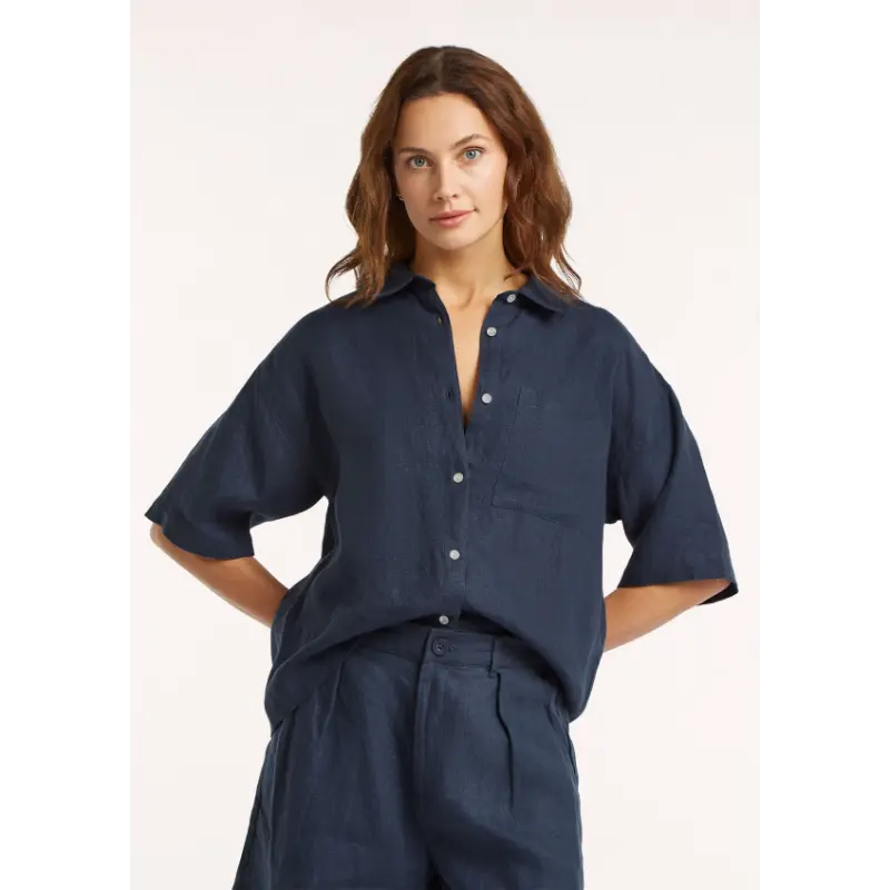 s26_106_ Liya1 Circle of Trust Blouse Liya s26_106_ 1260 Bullet Blue