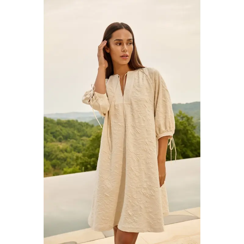01-609219-605 Off White1 Yaya Jurk 01-609219-605 99058 Beige