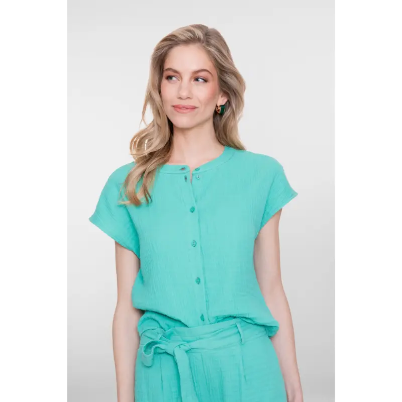 63462-20 Aqua06 Geisha Blouse 63462-20 602 Aqua