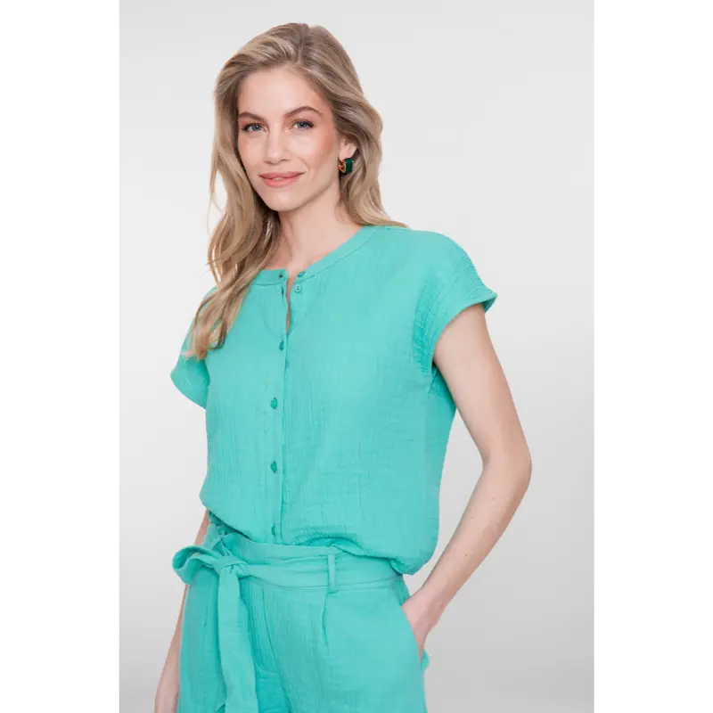 63462-20 Aqua08 Geisha Blouse 63462-20 602 Aqua