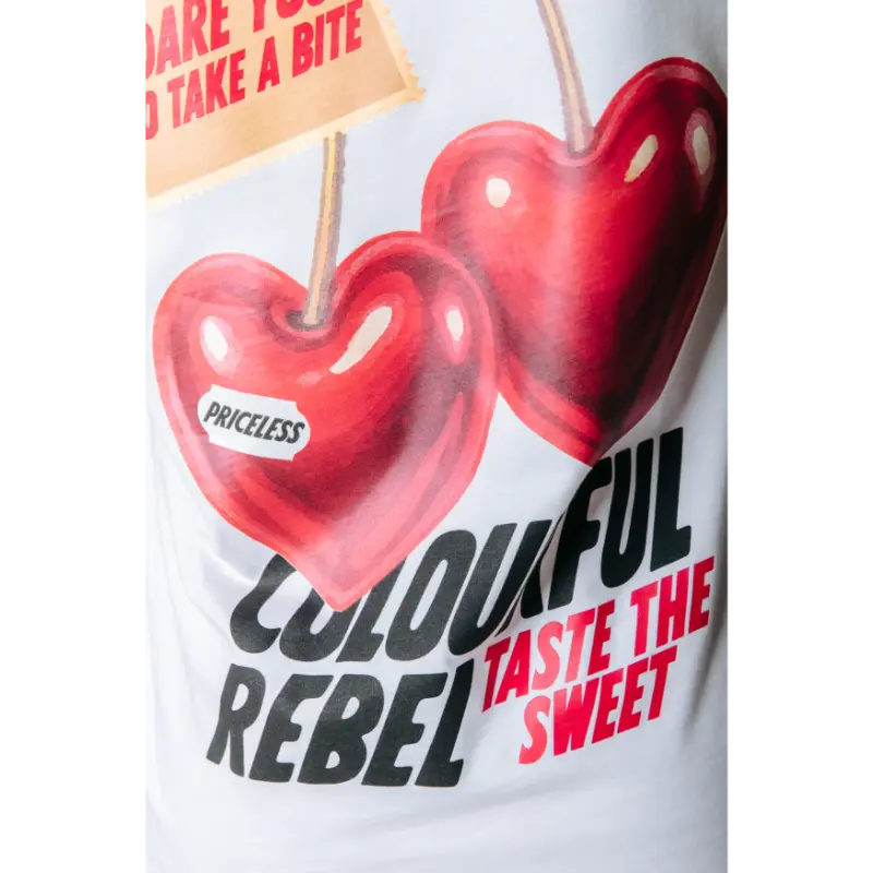 Colourful-Re_High-Summer-2026_118_WT117808_3 Colourful Rebel T-Shirt Sweet Cherry WT117808 118 White