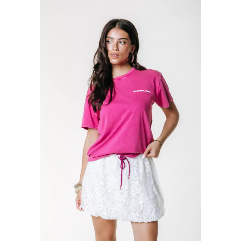 Colourful-Re_High-Summer-2026_619_WT117815_2 Colourful Rebel T-Shirt Oasis WT117815 619 Dark Fuchsia