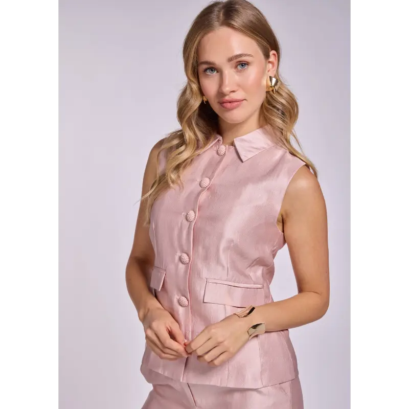Freebird Gilet Gijsje Peach Blush1 Freebird Gilet Gijsje 2260 Peach Blush