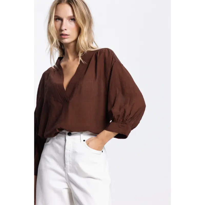 JANSEN-Amste_Zomer-26-drop-4_540_PEM-SS26.4_4 Jansen Amsterdam Blouse Pem SS26.4 540 Brown