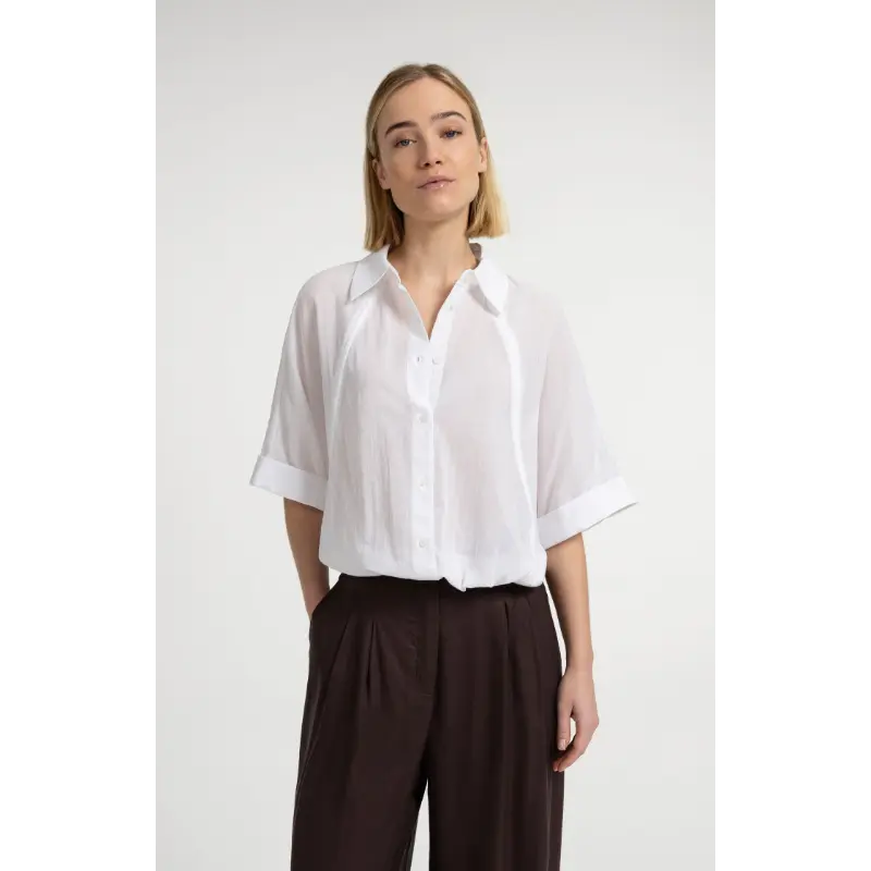 01-201222-606 White04 Yaya Blouse 01-201222-606 00000 Wit