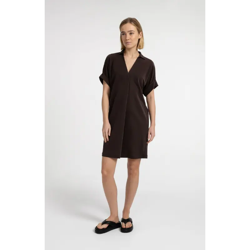 01-609204-606 Aubergine3 Yaya Jurk 01-609204-606 99074 Aubergine