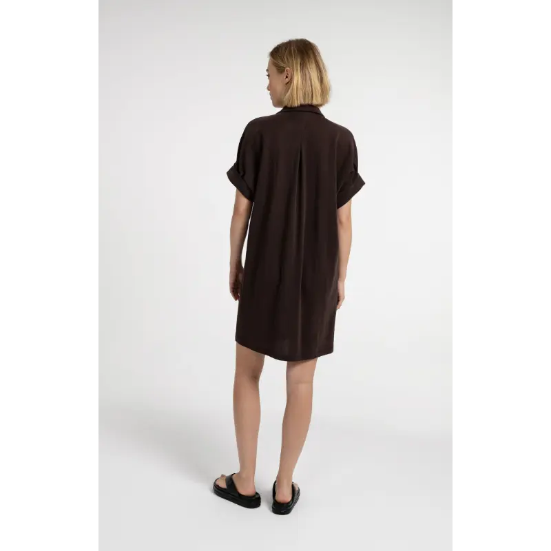 01-609204-606 Aubergine4 Yaya Jurk 01-609204-606 99074 Aubergine