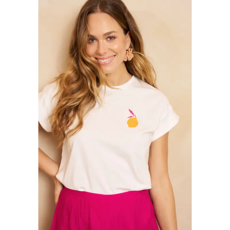 Lofty-Manner_spring_summer_2026_original_T-shirt Valerie RE04 Off White + Skirt Jenna RE44.1 Purple 2 Lofty Manner T-Shirt Valerie RE04 101 Off-White