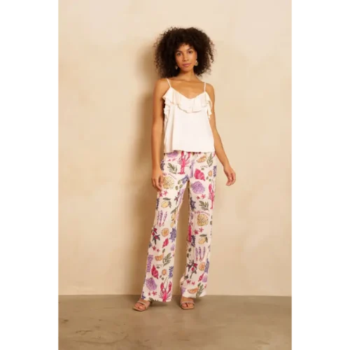 Lofty-Manner_spring_summer_2026_original_Top Jasmine RE09.1 Off White + Trouser Luca RE38 Multi Element Print 1 Lofty Manner Broek Luca RE38 827 Multicolour