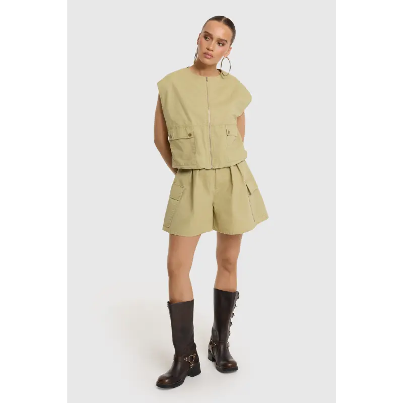 r26066412052 Refined Department Gilet Noa r2606641205 603 Groen