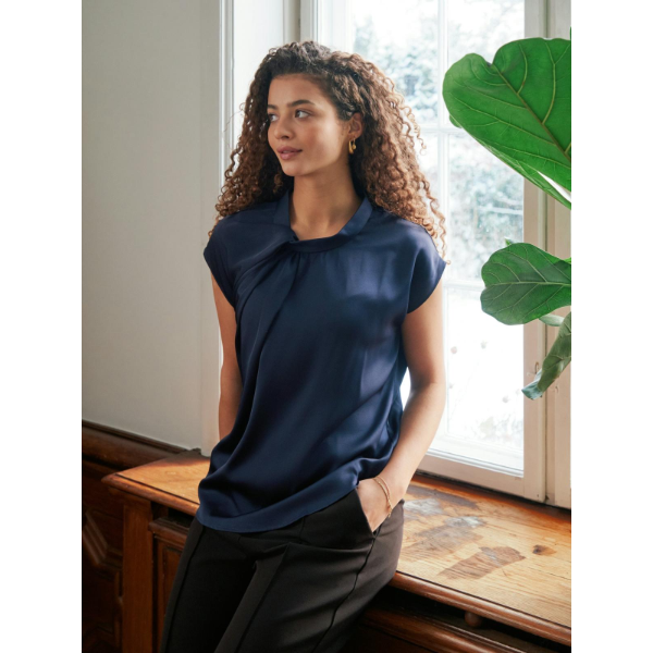 160990_141_6 Neo Noir Blouse 160990 Fleur Navy