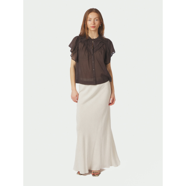 169039_676_4 Neo Noir Blouse Vinsa 169039 Donker Bruin