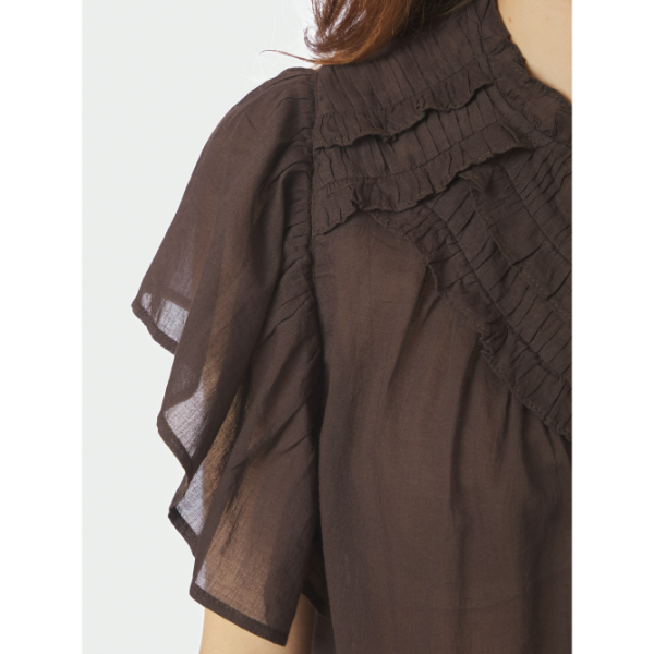 169039_676_5 Neo Noir Blouse Vinsa 169039 Donker Bruin