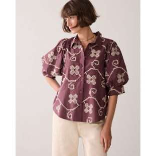 2s3500-12446C5334_1 Summum Blouse 2s3500-12446 Deep Fig