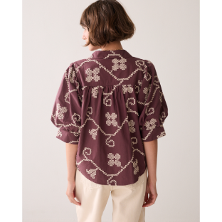 2s3500-12446C5334_2 Summum Blouse 2s3500-12446 Deep Fig