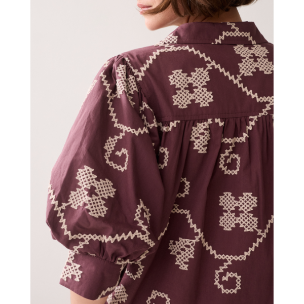 2s3500-12446C5334_3 Summum Blouse 2s3500-12446 Deep Fig