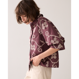 2s3500-12446C5334_4 Summum Blouse 2s3500-12446 Deep Fig
