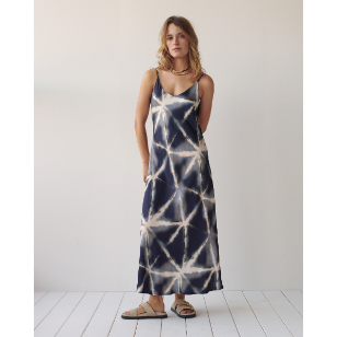 5s1659-12459SE413_T Summum Jurk lang 5s1659-12459 Blauw Dessin